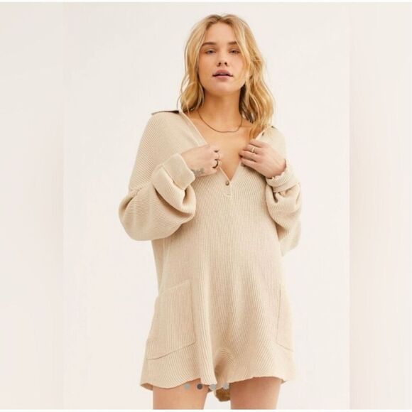 Free People Pants - Free People Beach Picnic Sweater Romper Knit  Jumpsuit